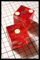 Dice : Dice - Casino Dice - Park Place Red Clear with Gold Logo and Purple Leaves - SK Collection buy Nov 2010
